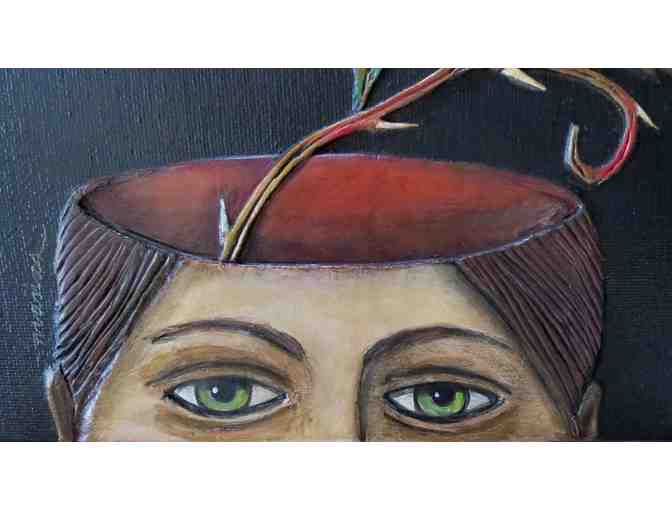 Noxious Thoughts (paper/clay mixed media, 10'W x 12'H), Rogene Manas