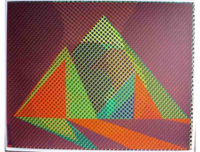 Untitled (Dot Pyramids) (original silkscreen, 25'W x 20'H), Jan Stussy