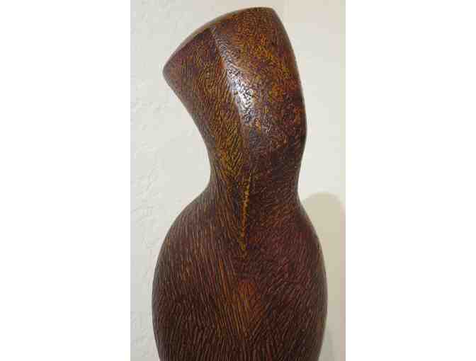 Sprite (hand-carved maple on pedestal, 17'H), S. R. Kelley