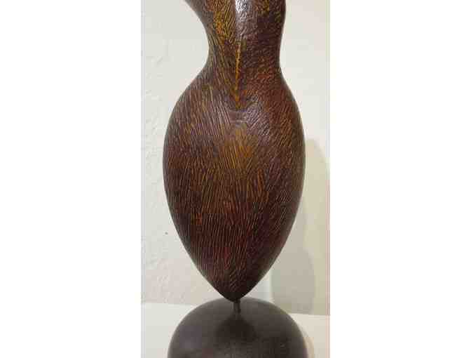 Sprite (hand-carved maple on pedestal, 17'H), S. R. Kelley