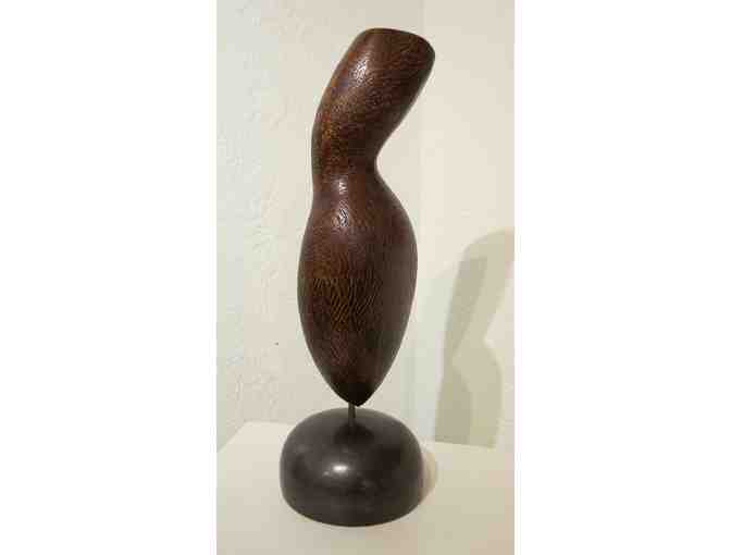 Sprite (hand-carved maple on pedestal, 17'H), S. R. Kelley