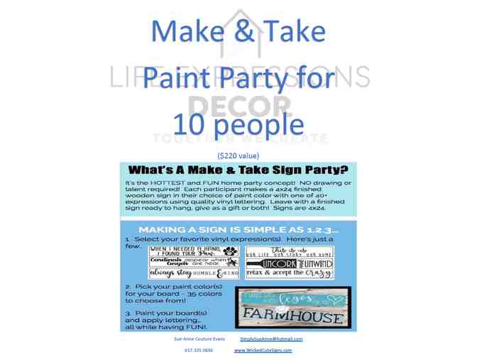 In-Home Paint Party for 10