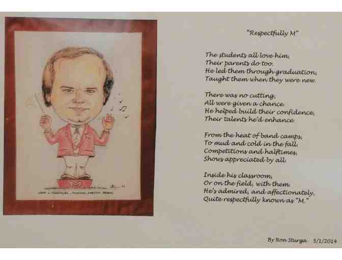 Framed John Marszalek Tribute Poem GMHS by Ron Sturga
