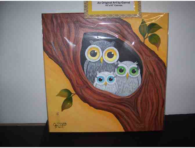 Original Art "The Owl Family" - Photo 1