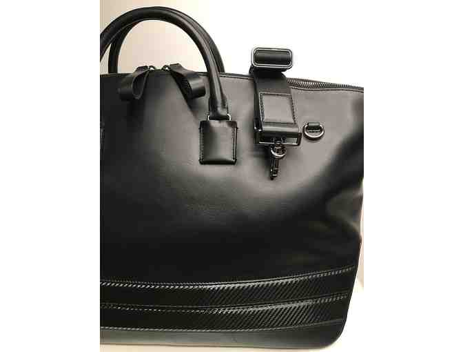 Michael Kors Collection: Large Black Leather Tote Bag - Photo 1