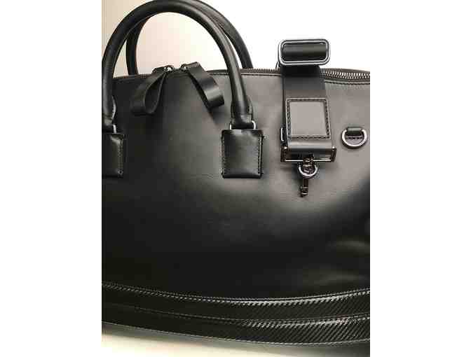 Michael Kors Collection: Large Black Leather Tote Bag - Photo 3