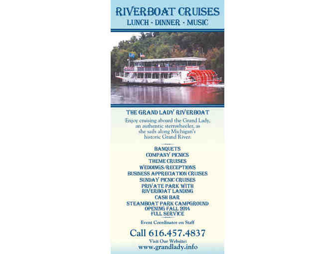 Grand Rapids -  Grand Lady Riverboat Gift Certificates for Two 2-hour Cruises