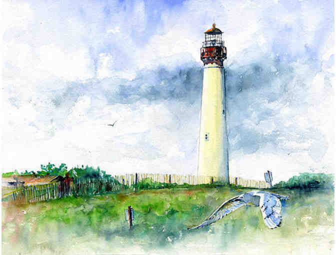 John D. Benson Signed Print of the Cape May Lighthouse