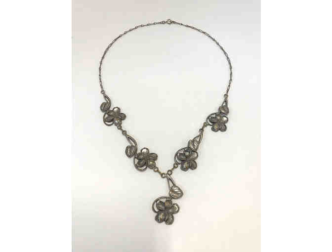 Silver-Plated Drop Necklace