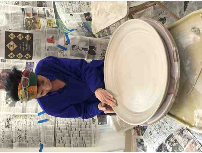 Handmade pottery pitcher