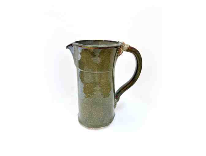 Handmade pottery pitcher