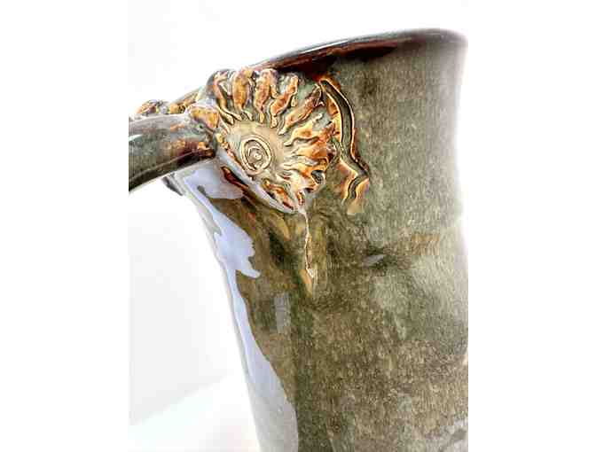 Handmade pottery pitcher