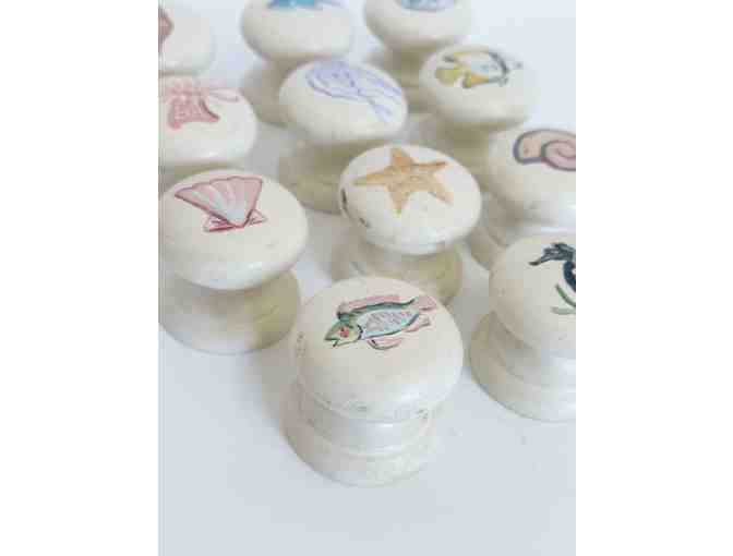Hand-painted drawer pulls