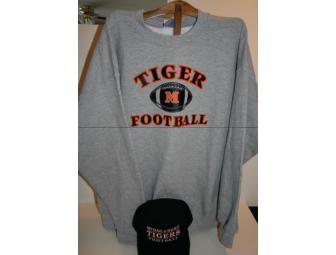 MUHS Tiger Grey Football Sweatshirt & Tiger Cap