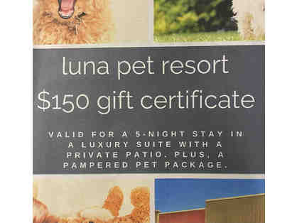 $150 Luna Pet Resort Certificate