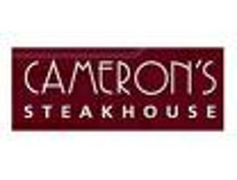 $100 Gift Card to Cameron's Steakhouse