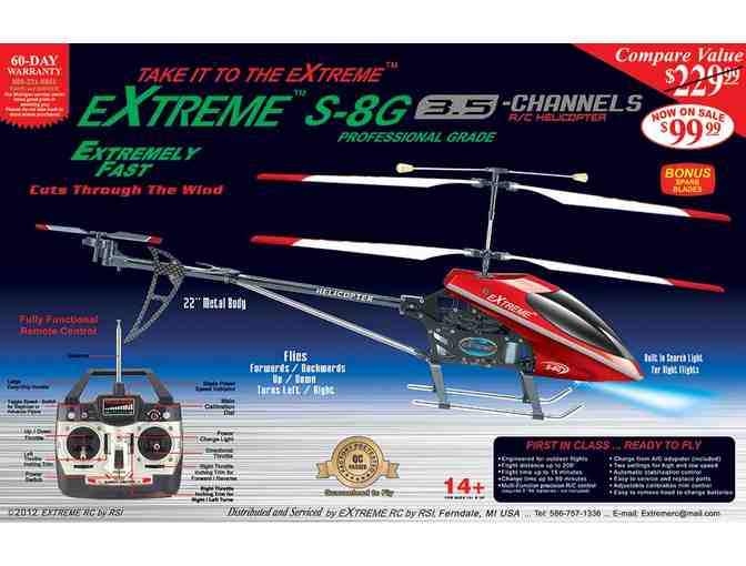 Extreme S-8G Outdoor Remote Control Helicopter (Red)