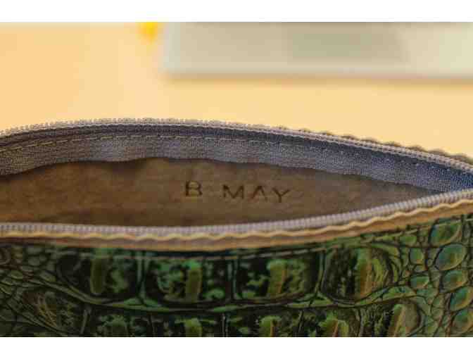 Jade Leather Embossed Strappy Pouch from B.May