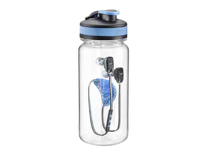 Jam Transit Micro Sport Wireless Earbuds & Water Bottle -- Blue