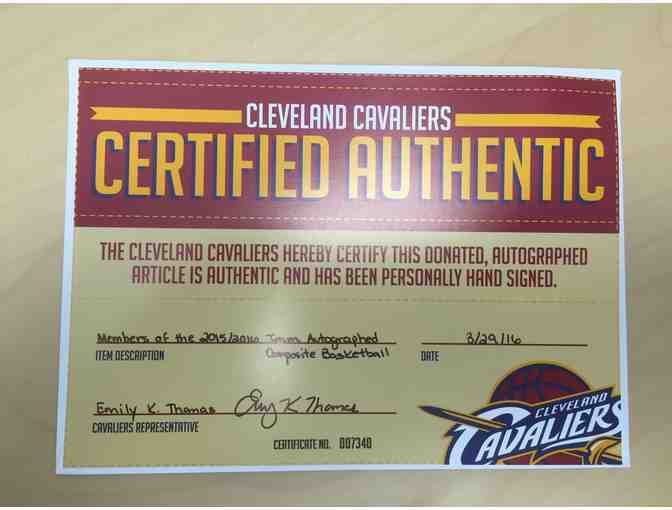Cavaliers Autographed Basketball Signed by Members of 2015-16 Team