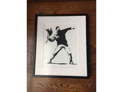 Framed Flower Bomber by Banksy