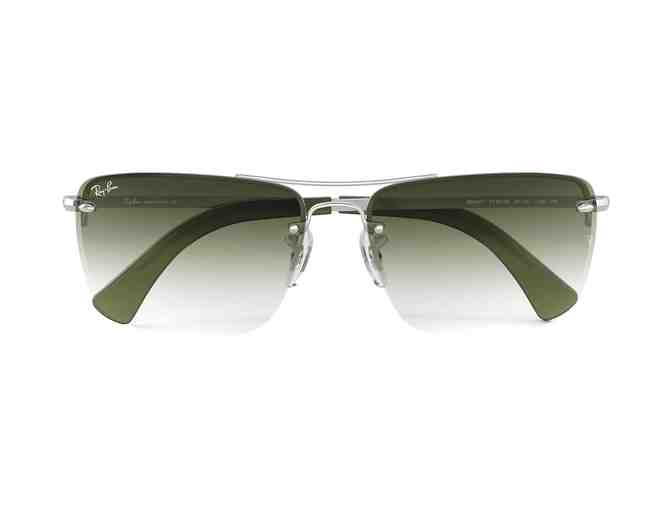 Ray-Ban Sunglasses - RB3607 Semi Rimless Silver with Green Grey Gradient Lenses - Photo 1