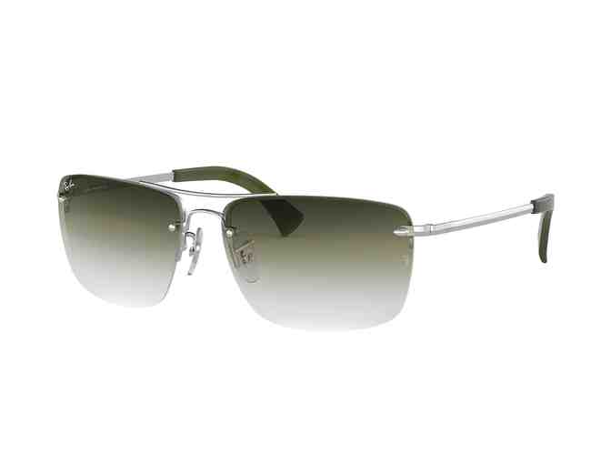 Ray-Ban Sunglasses - RB3607 Semi Rimless Silver with Green Grey Gradient Lenses - Photo 2