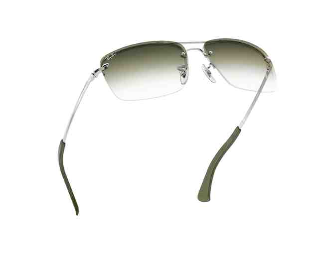 Ray-Ban Sunglasses - RB3607 Semi Rimless Silver with Green Grey Gradient Lenses - Photo 3