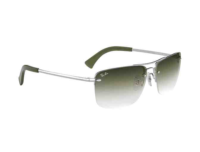 Ray-Ban Sunglasses - RB3607 Semi Rimless Silver with Green Grey Gradient Lenses - Photo 4