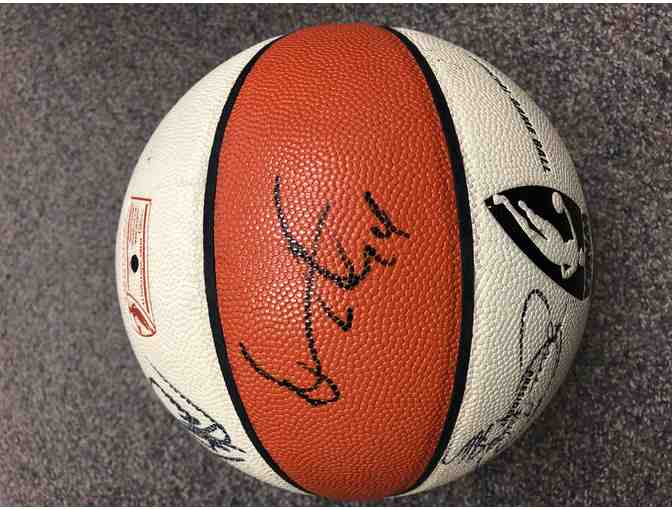 Detroit Shock 10th Anniversary Autographed Basketball includes Coach Bill Laimbeer