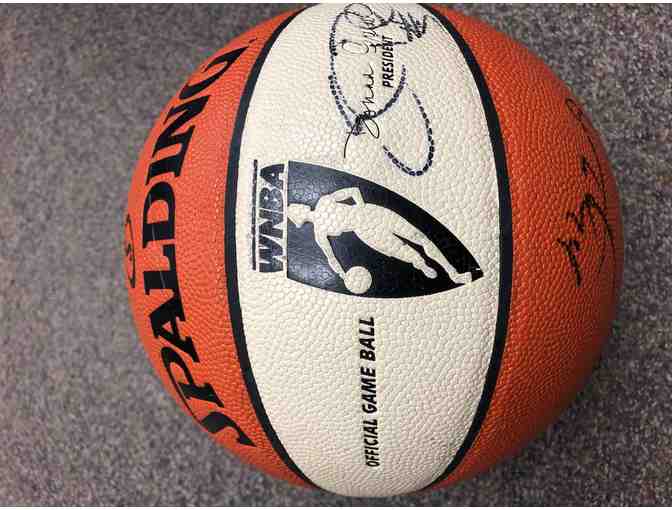 Detroit Shock 10th Anniversary Autographed Basketball includes Coach Bill Laimbeer