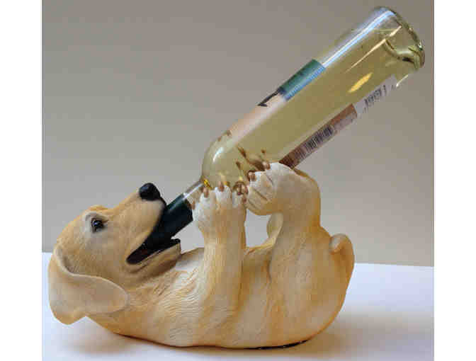 Bottle of Wine with Holder for the Dog Lover