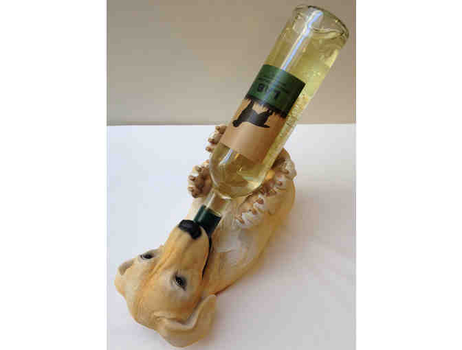 Bottle of Wine with Holder for the Dog Lover