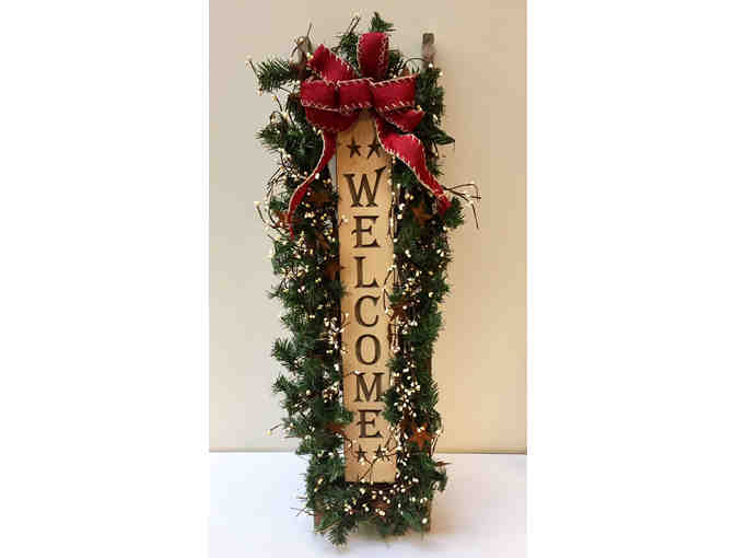Lighted Holiday Welcome Sign