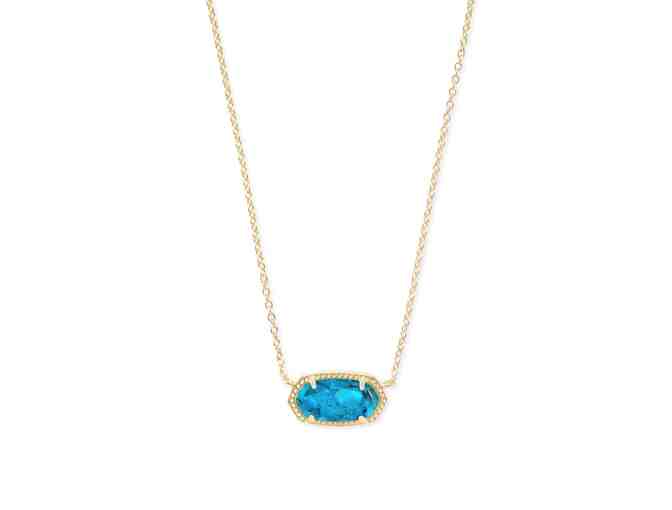 Kendra Scott - Elisa Gold Pendant Necklace In Bronze Veined Turquoise Magnesite