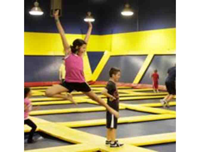 Jumping at Sky High Sports 'The Trampoline Place' - Family Pack