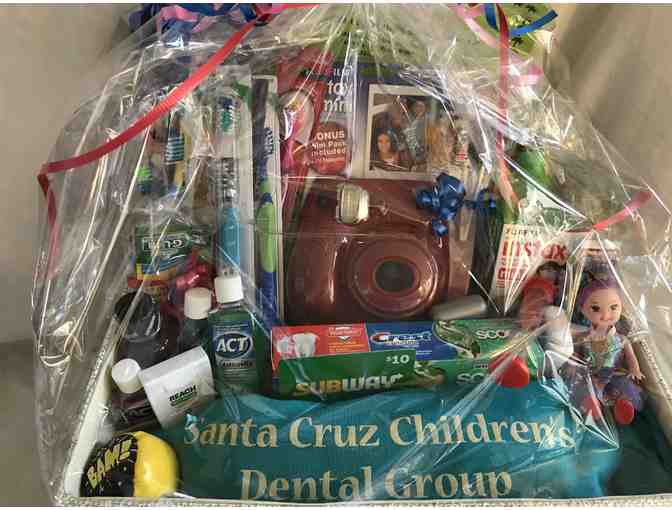 Gift basket and dental services from Santa Cruz Children's Dental Group