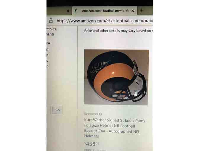 Kurt Warner Signed Helmet