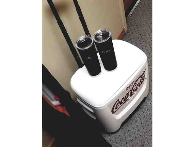 Coca-Cola Cooler and Cornhole Set