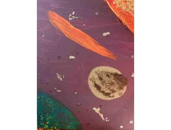 Zodiac Galaxy an acrylic painting by S, a child in care