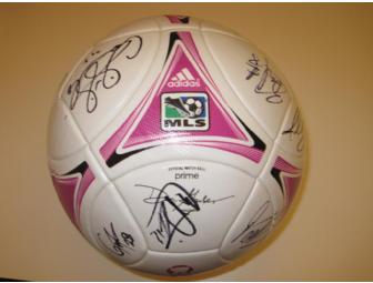 Vancouver Whitecaps FC Breast Cancer Awareness game-used team autographed pink soccer ball - Photo 1