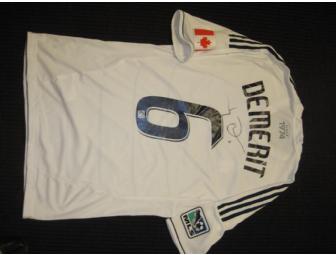 Vancouver Whitecaps FC 2012 Breast Cancer Awareness jersey signed by Jay DeMerit