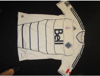 Vancouver Whitecaps FC 2012 Breast Cancer Awareness jersey signed by Barry Robson