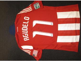 Chivas USA 2012 Breast Cancer Awareness jersey signed by Juan Agudelo