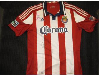 Chivas USA 2012 Breast Cancer Awareness jersey signed by Juan Agudelo