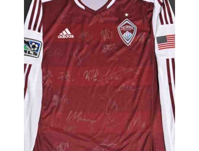 2013 Colorado Rapids Team autographed burgundy jersey - long sleeve