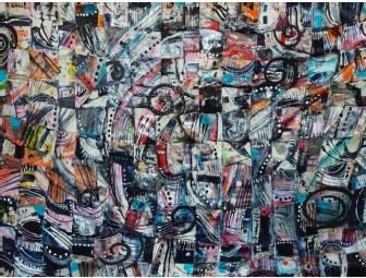 Woven Dreamscape, Painted Paper Weaving