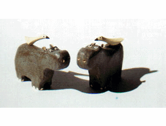 Handmade Wooden 'Sanctuary' Ark, Mr. & Mrs. Noah, & the Animals