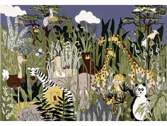 A Fanciful Serigraph of 'Jungle Buddies' by world class artist Sev Ickes