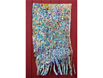Woven Dreamscape, Painted Paper Weaving